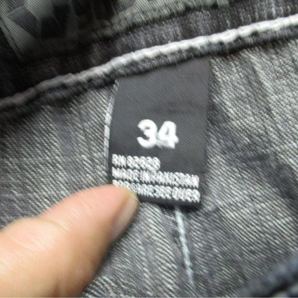 Southpole Shorts Mens 34 Black Hi Rise Y2K Skater 90's Grunge Baggy Streetwear - Picture 12 of 14